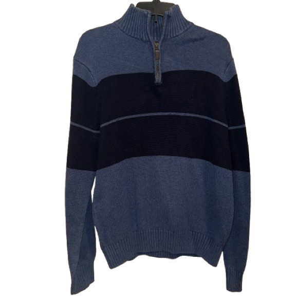 Nautica Other - Men's Blue and Navy Striped Sweater